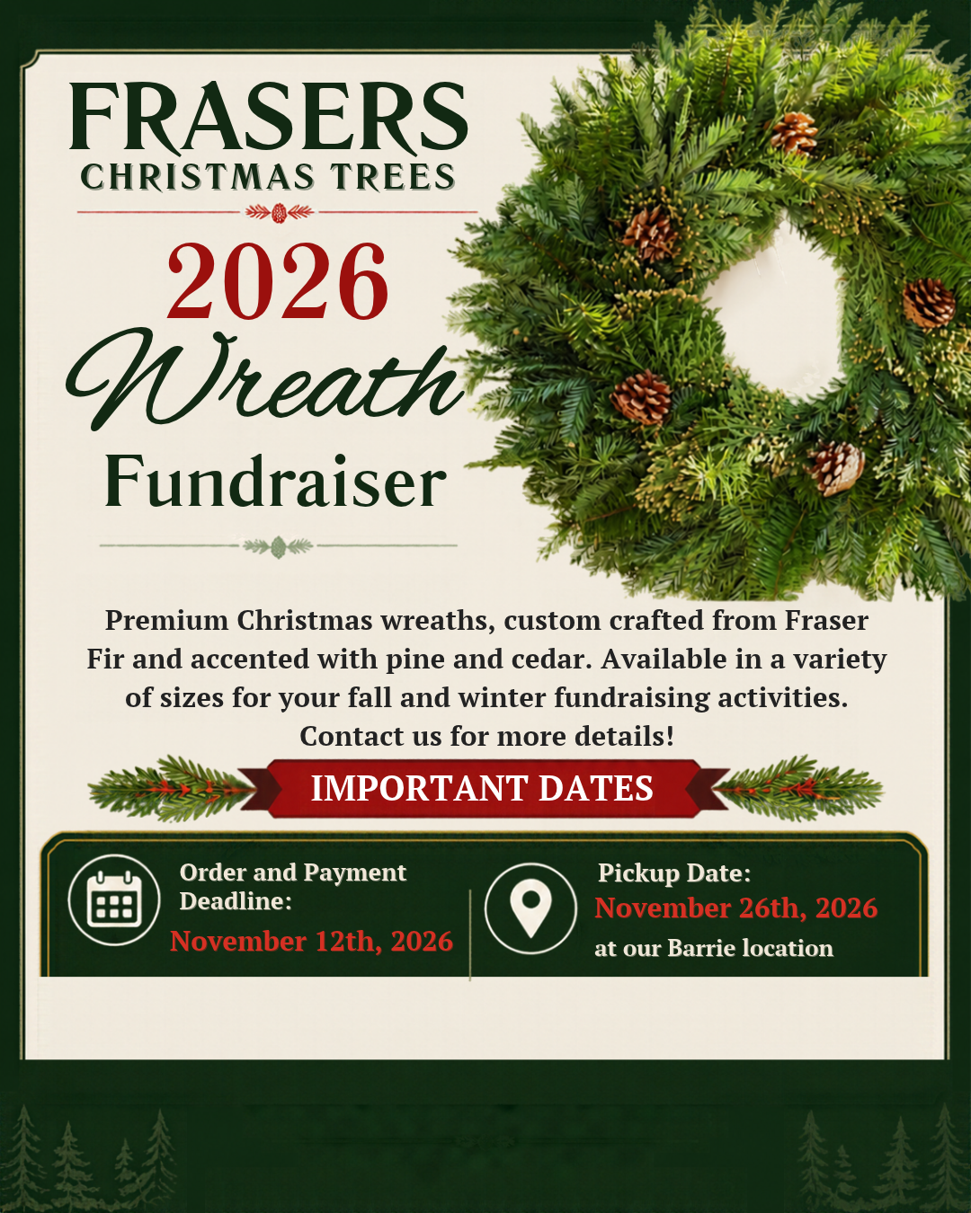Christmas wreath fundraiser